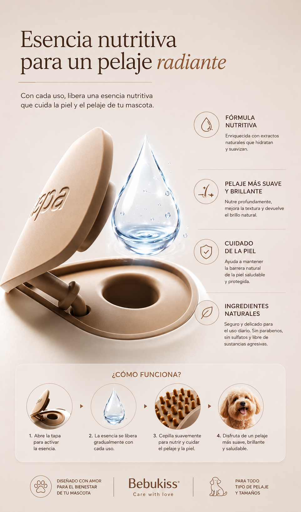 3-in-1 Steam Grooming Brush