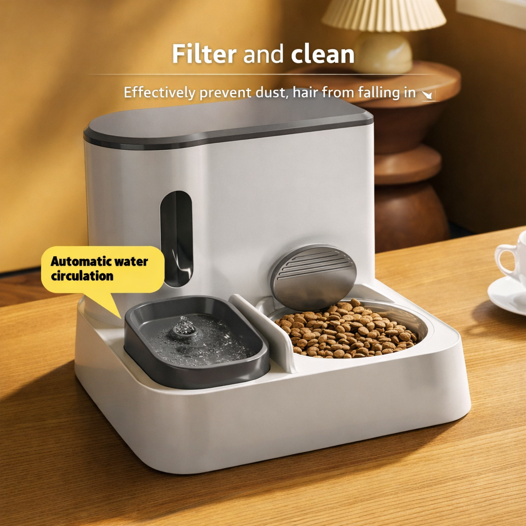2-in-1 Smart Pet Feeder & Water Station