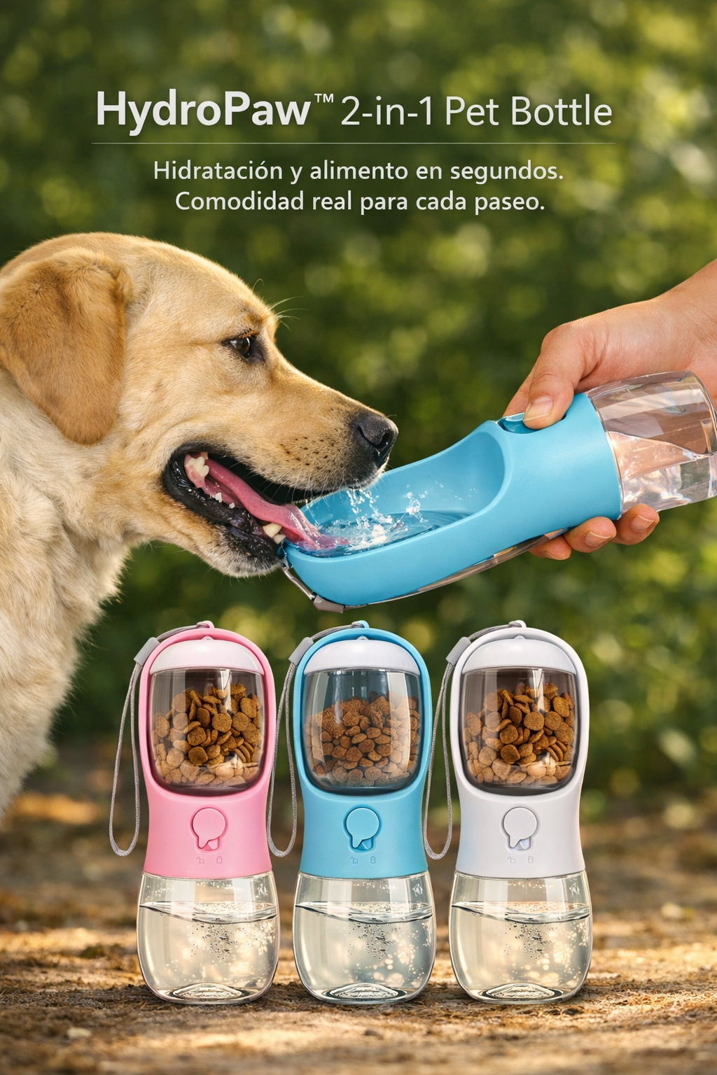 HydroPaw 2-in-1 Pet Bottle